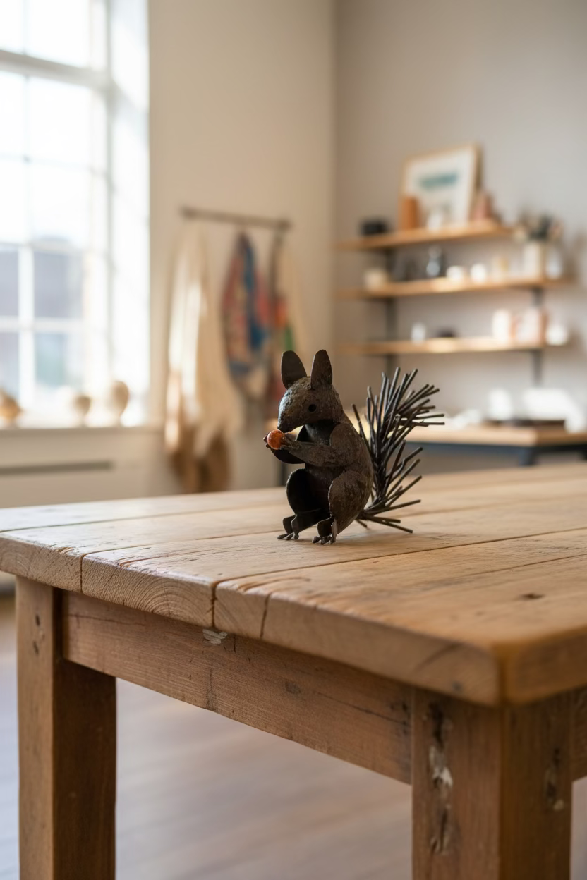 Recycled Metal Squirrel