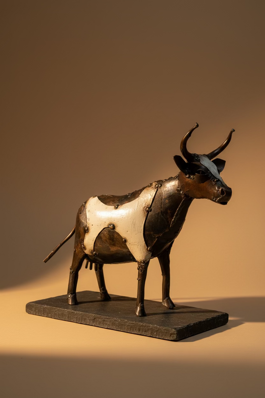 Recycled Metal Cow