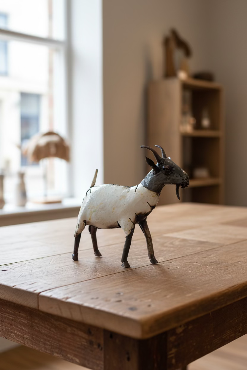 Recycled Metal Goat