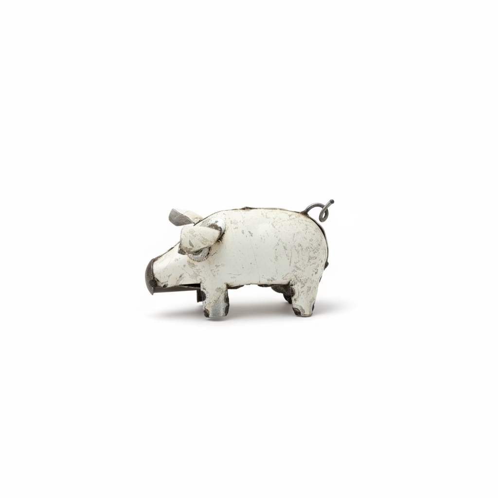 Recycled Metal Pig - XS