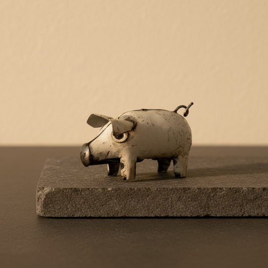 Recycled Metal Pig - XS