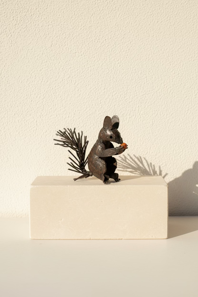 Recycled Metal Squirrel