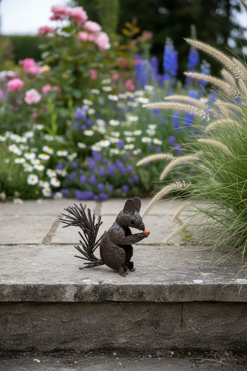 Recycled Metal Squirrel