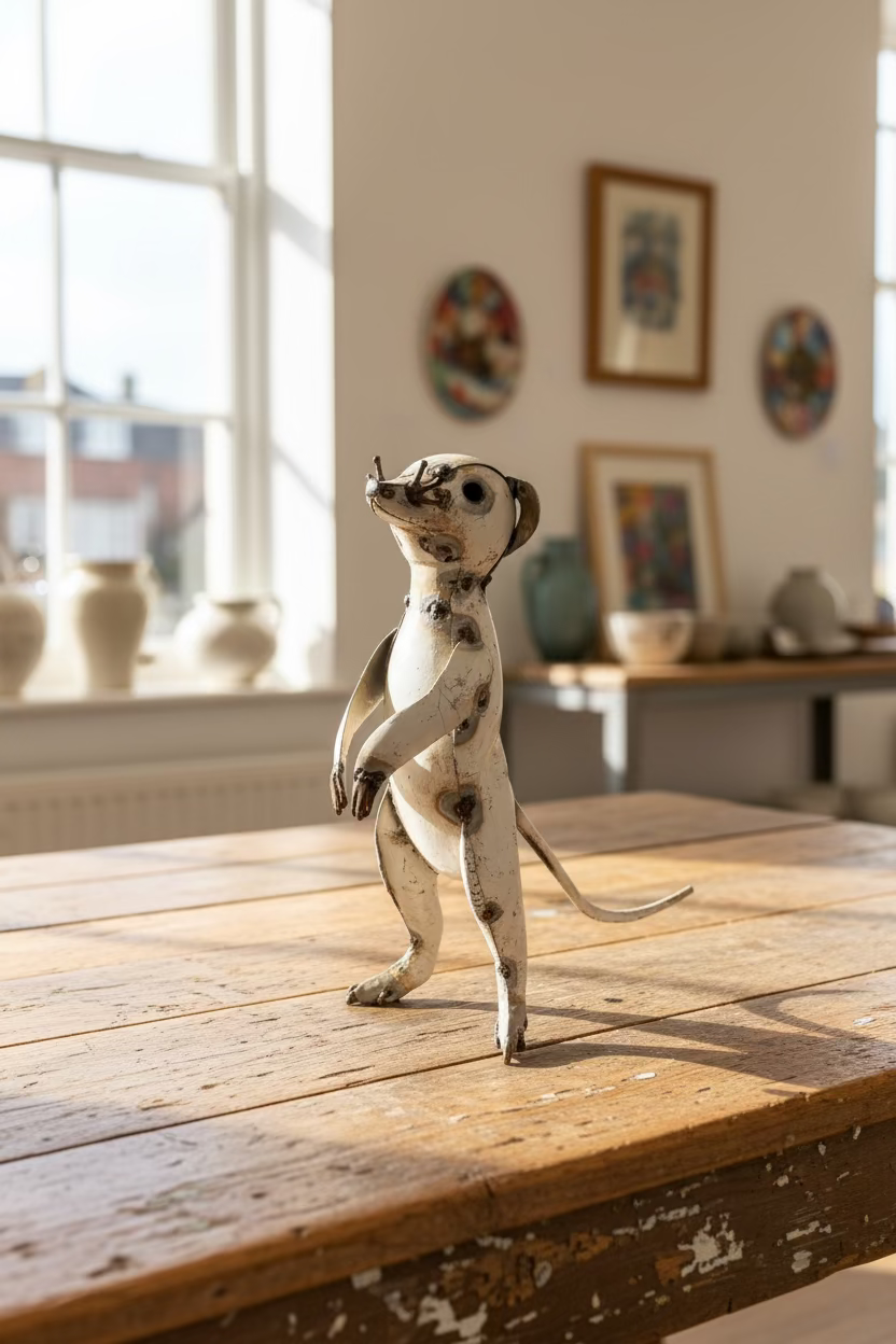 Recycled Metal Meerkat