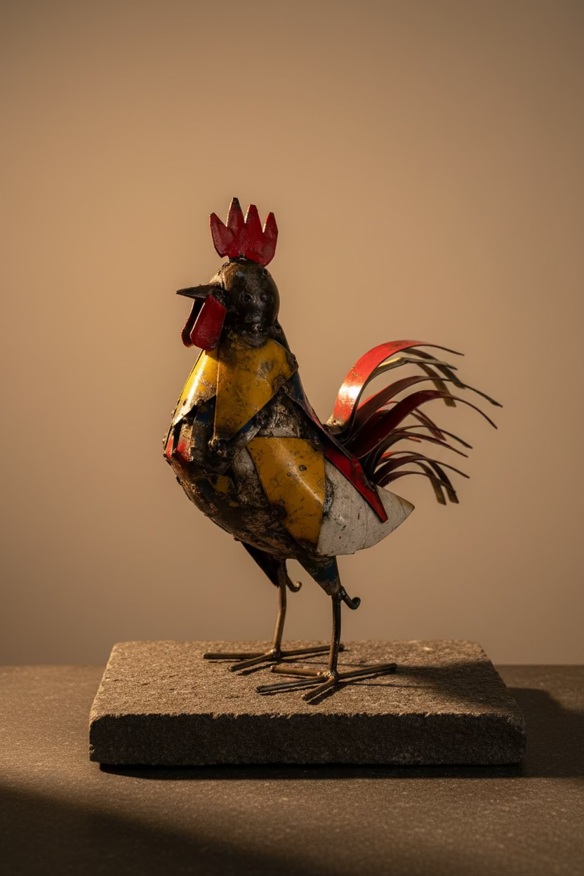 Recycled Metal Cockerel