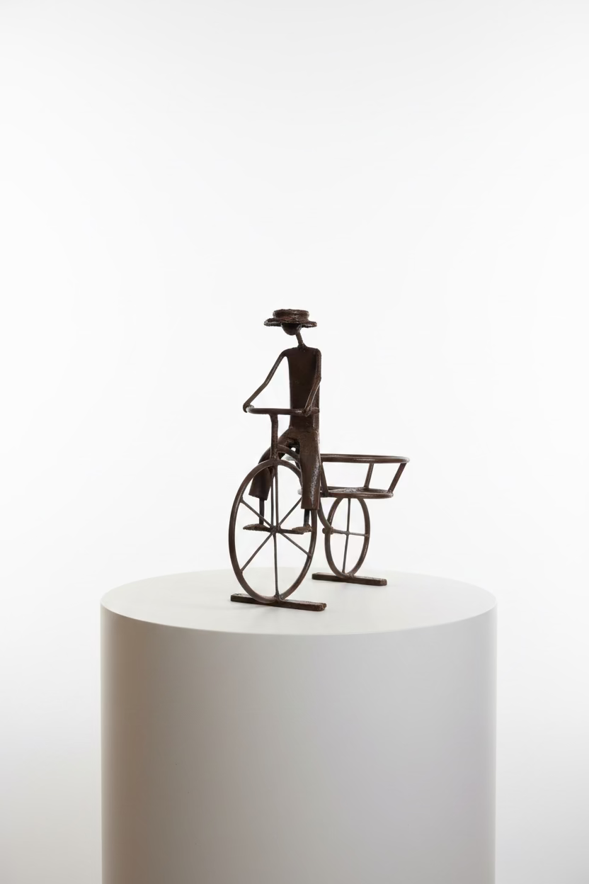 Recycled Metal Bicycle Planter