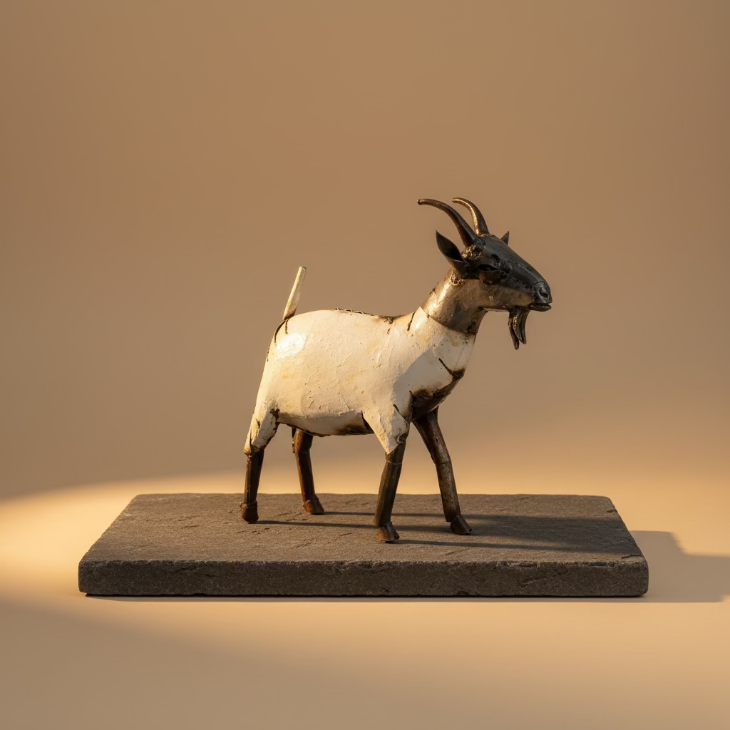 Recycled Metal Goat