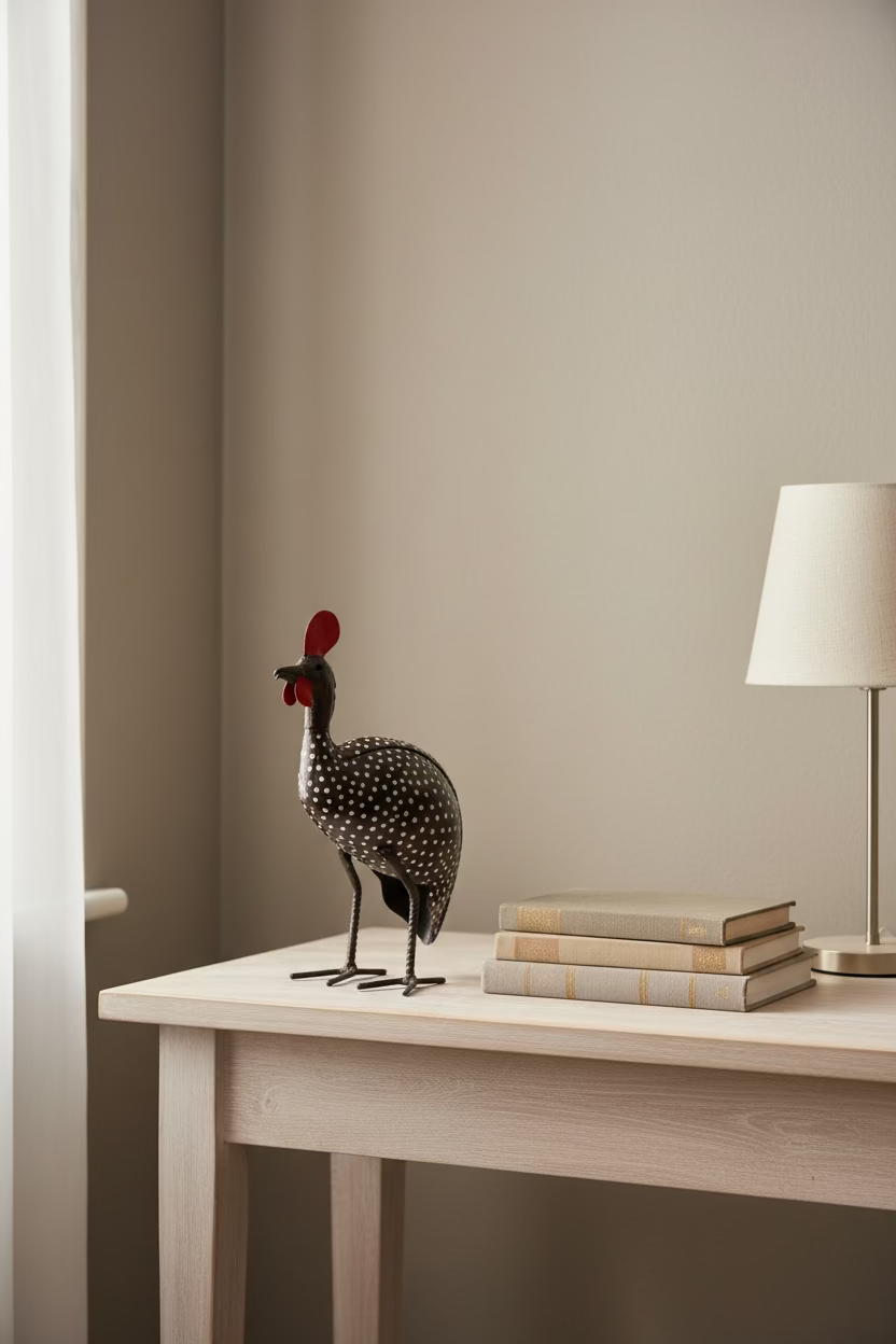Recycled Metal Guinea Fowl