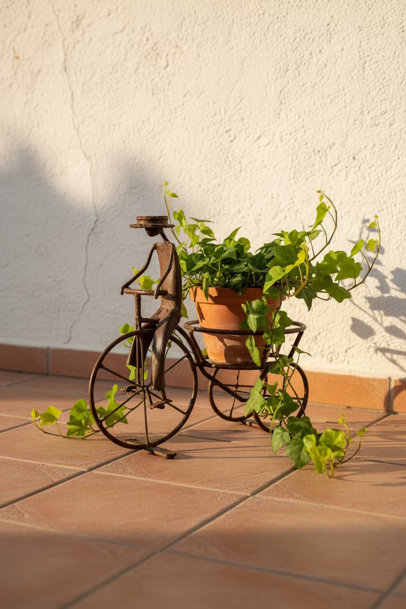 Recycled Metal Bicycle Planter
