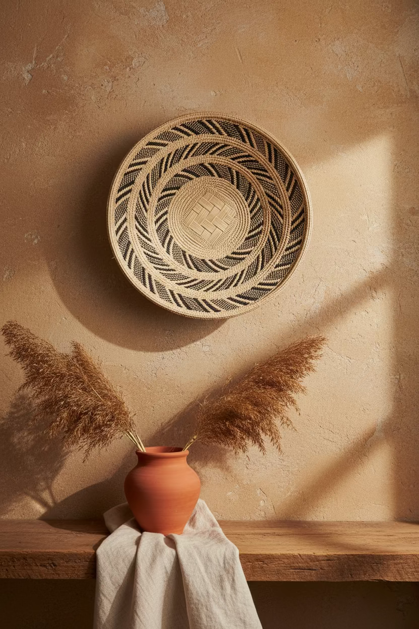 Ilala Palm Wall Basket — 40–44 cm
