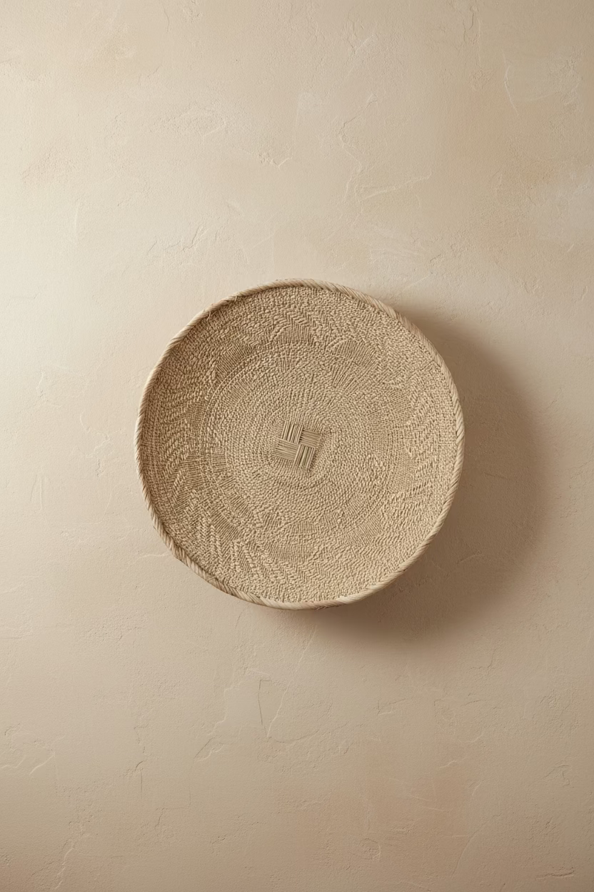 Second Natural Weave Ilala palm wall basket, 50–54 cm