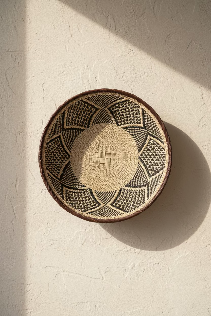 Ilala Palm Wall Basket — 40–44 cm